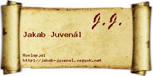 Jakab Juvenál névjegykártya